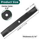 RONPOW 115-5059-03/79016P Lawn Mower Blades Compatible with Toro Timecutter 50 Inch SS5000, SS5060, MX5050, MX5060, Exmark Quest S/E, High Lift Zero Turn Blade, Replaces 110-6837-03 112-9759-03, 3Pack