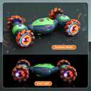 QXHOL Gesture Sensing RC Stunt Car for Boys 6-12, 4WD NO Remote Control Toy With Lights Music, Best Birthday Gift for Kids, 2.4Ghz Hand Control Drift, Blue Orange