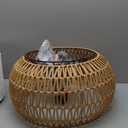 Hanging Lights with Plug in Cord Rattan Hanging Lamp Boho Ceiling Light Fixtures Farmhouse Pendant Lamp Shape for Living Room Bedroom Kitchen