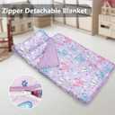 Primlect Toddler Nap Mat Extra Large Thickened 55''x35'', Soft Sleeping Bag with Detachable Minky Blanket and Pillow, Portable for Daycare, Preschool, Kindergarten, Travel, Boys and Girls