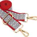 ZOOEASS Wide Shoulder Strap Adjustable Replacement Belt Guitar Style Crossbody Bag Handbag Strap Multicolor Canvas Straps(Wide:1.5in)(Color40)