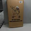 BestPet 3 Wheels Pet Stroller Dog Cat Cage Jogger Stroller for Medium Small Dogs Cats Folding Travel Carrier with Cup Holder, Waterproof Design & Removable Liner, Purple