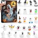 2 x Halloween Ghost Advent Calendar 2025,24 Day Halloween Countdown Calendar with 24Pcs Collectible Ghost for Kids Boys Girls Teens,Boo Basket Stuffers,Ghost Ornaments Decorations Gifts