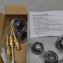 Bathtub Shower Handle Remodel/Rebuild Trim Kit, Shower Knobs 2 Piece Compatible with Price Pfister Verve Faucets, Includes 12H-2H, 12H-2C Stems and Flange Base and 2 Stems (Matte Black)