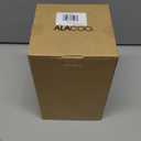 Small Bedside Table Lamp for Bedroom - 3 Way Dimmable Touch Lamp with USB Charging Station and AC Outlet, Wood Base & Fabric Linen Lampshade for Office, Living Room, Dorm, Black-White, (LED Included)