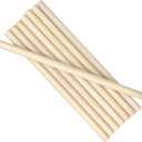 Wooden Dowel Rods 9/8 x 24 Inch Round Unfinished Hardwood Craft Sticks for DIY Lollipops Cake Support, 12 Pieces