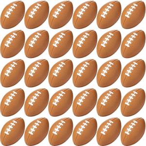 Blulu 50 Pack Mini Football Bulk 2.17" Foam Football Party Favor Sports Stress Ball Small Foam Ball for Back to School Homecoming Game Team Birthday Party Bag Gift Filler (Brown)