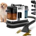 Portable Spot Cleaner Machine for Carpet and Upholstery - 18Kpa Carpet Cleaner with Dual BrushHeads, Easy Move, Cleaning Machine for Furniture, Couch, Stairs, Car and Pet Stain, White