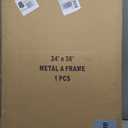 Heavy Duty Slide-in Folding A Frame Sign Sidewalk Sign 24x 36 Inch Steel Metal Double-Side Pavement sign Corrugated Plastic Poster (24x36 inch(Corrugated Plastic Sheets insert))