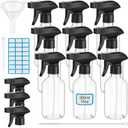 9 Pack 10 oz Plastic Spray Bottle Bulk for Plant Small Spray Bottle Fine Mist/stream Water Bottle Upgraded Adjustable Nozzle Spray Bottle Refillable Empty Containers for Plant, Cleaning, Hair, Cooking (Clear)