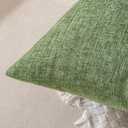 EMEMA 20"x20" Inch Pillow Covers Set of 2 Soft Chenille Throw Pillow Covers Decorative Couch Square Pillow Covers Modern Solid Dyed Pillowcases for Sofa Bed Green 50x50cm(Only Covers)