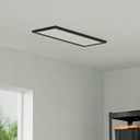 AIKVSXER 4PACK 1x4 LED Flat Panel Light Surface Mount LED Ceiling Light, 5500LM 50W TRIAC 10-100% Dimmable, AC120V, 3000/4000/5000k Selectable 4FT Light Fixtures for Garage Black