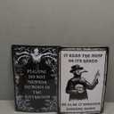 2 Pieces Gothic Bathroom Tin Signs, Dark Humor Black Goth Witchy Decoration Wall Art, 8x12 Inch / 20x30cm