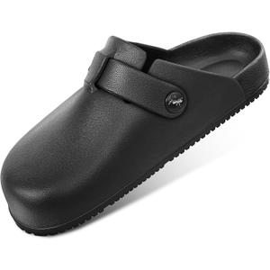 Bigant Womens Clogs, Mercy Mules for Womens Nurse Shoes-Slip on Garden Work Shoes(Black-9 Women/ 7 Men)