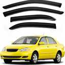 Corolla Rain Guards - Window Visors for Toyota Corolla 2003-2008, Out-Channel Side Window Rain Guards for Corolla Accessories, 4PCS, Black, Car Accessories