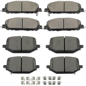 SCITOO D2229 D2231 Front & Rear Ceramic Brake Pads Sets w/Hardware Fit 2020-2024 For Ford For Explorer,2020-2024 For Police Interceptor Utility,2020-2023 For Lincoln For Aviator