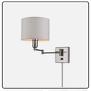 Globe Electric Anderson 1-Light Brushed Steel Plug-In or Hardwire Wall Sconce