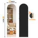 Arched Full Length Mirror, 56"x15" Standing Body Mirror for Wall, Silver