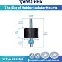 Yarssihha 4 Pack M8 Anti-Vibration Rubber Isolator Mounts, 30x20mm Rubber Studs Shock Absorber, Cylindrical Vibration Isolators for Diesel Engines, Air Compressors, Vibration Motor