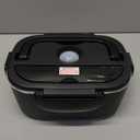 Andmenow 80W Electric Lunch Box food warmer for Adults, Portable Food Heater for Travel/Home/Office,12V/24V/110V Heated Lunch Box Suitable for Ideal Driver/Work/Gift, BLACK