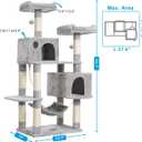 Hey-brother Cat Tree Tower with Sisal Scratching Posts, Big Condo, MPJ020W