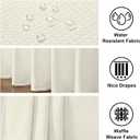 OWENIE Cream Shower Curtain, Waffle Weave Heavy Fabric Shower Curtain for Bathroom, Waterproof Thick 420G/M Textured Soft Elegant Luxury Hotel Spa Bath Curtains, Machine Washable, Cream, 72W x 72L