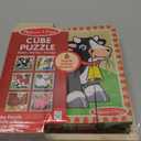 Melissa & Doug Farm Wooden Cube Puzzle with Storage Tray  6-in-1 Animal Puzzle for Toddlers and Preschoolers  16 Wooden Cubes  Farm Toy for Kids Ages 3+ - FSC Certified