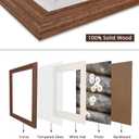 GraduationMall 11x14 Wooden Picture Frames,Display Photos 8x10 with Mat or 11x14 Without Mat,UV Protection Acrylic,Wall or Tabletop Display,Rustic Brown Set of 2