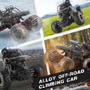 Jiakora RC Cars Remote Control Car 1:12 Off Road Truck, Metal Shell LED Headlights Offroad Monster RC Truck, 4x4 All Terrain Hobby RC Cars Toys for Boys Kids Adults Gifts 8-12