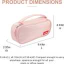 6 x Large pencil case, cute pencil pouch School Supplies Girls, Back to school teen College Stationary (2431-Pink)