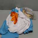 KDAFJLKD Men Classic Movie Set Adult Halloween Costume Long Sleeve Shirt with Wig Orange Scarf and Trousers (Medium)