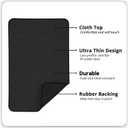 Bath Mat,Ultra Thin Bathroom Rugs,Rubber Bath Mats for Bathroom,No Slip Bath Rugs,Quick Dry,Machine Washable,Low Pile,Absorbent,Shower Outside,Sink,Home Decor Accessories.Black,1'5"x2'3"(17x27inch)