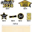 2 x 20Pcs Graduation Centerpieces for Tables 2026 - Gold Table Toppers Centerpieces for Class of 2026 Grad Party Decorations 2026 - Graduation Decorations 2026