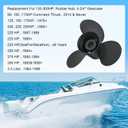 48-832832A45 Outboard Boat Propeller 14 1/4 x 21 Pitch Replacement for Mercury Engines 135-300HP, 15 Spline Tooth, RH 14.25 X 21P