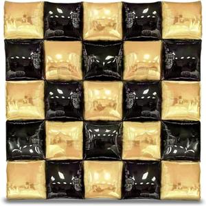 Huge Black and Gold Balloon Wall Backdrop - Double Sided 22 Inch, Pack of 25 | Balloon Tunnel, Black and Gold Graduation Decorations 2025, Graduation Balloons, Prom Decorations 2025