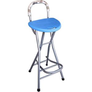 28 Inch Folding Bar Stool with Backrest, Counter Height Foldable Stool,Portable Folding Stool Tall Bar Stools for Outdoor Camping Kitchen Shop Cafe, Blue (1 Pcs,), 28 inches x 12.5 inches x 12.5 inches