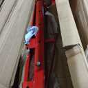 2-Ton Folding Engine Hoist Cherry Picker 4400 Lb Capacity Hydraulic Shop Crane with Telescoping Boom 6 Caster Wheels for Automotive Repair Garage Use Includes Hitch and Storage Stand Red