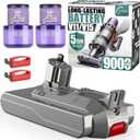 EGR 9000mAh V11 Battery Replacement Compatible with Dyson Click-in Installation for Extra/Absolute/Animal/Torque/Drive/Outsize/V11/V15/SV15/SV22/970425-01 Vacuum