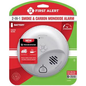 First Alert Battery-Powered Ionization Smoke and Carbon Monoxide Detector, EXP Date: 2036 APR 20 - L6