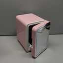 Skincare Fridge With Dimmable LED Light Mirror, 4L Makeup Mini Fridge for Bedroom, Car, Office & Dorm, Cooler & Warmer, Portable Small Refrigerator for Cosmetics, Skin Care and Food, Pink