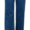 Astylish Women Wide Leg Jeans High Waisted Double Buttoned Stretchy Straight Leg Jeans Loose Trendy 2025 Denim Pants (Blue)