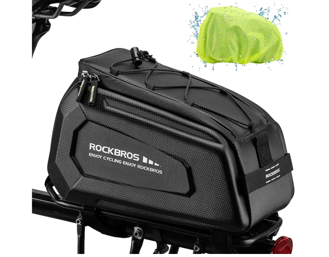 ROCKBROS Bike Rack Bags - Hard Shell Bicycle Rear Rack Bag Large Pannier for Bicycle Rear Rack Bags Bike Rear Seat Bag Bike Trunk Bag Ebike Battery Bag Bike Saddle Bag for Rear Rack Bike Accessories