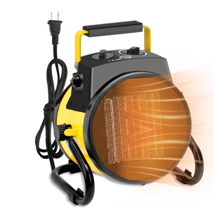 1500W Portable Garage Heater, Electric Outdoor Heater with Fast Heating & Overheat Protection, Patio and Greenhouse Space Heater for Indoor or Outdoor Use（Yellow）