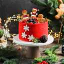 AnyDesign 48Pcs Christmas Cupcake Toppers with Sticks and Glue Point 7 Design Gingerbread Man Cupcake Toppers Cute Xmas Food Picks for Christmas Birthday Party Supplies Dessert Decorations