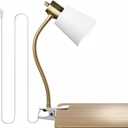 Desk lamp Eye-Caring Table Lamps, 360Rotation Gooseneck Clip on Lamp Reading Light, Portable Reading Book Light, Clamp Light, Study Desk Lamps for Bedroom and Office Home Lighting (Black and White)