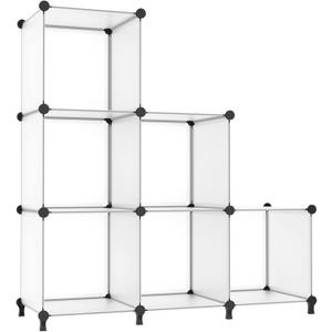 AWTATOS Closet Organizer 6 Cube Closet Storage Shelves DIY Stackable Clothes Storage Organizer Shelving for Closet Bedroom, Home, Translucent