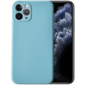 Compatible with iPhone 11 Pro Max Soft Liquid Silicone Gel Cell Phone Mobile Basic Back case Cover casing funda para (Baby Blue)