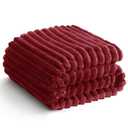 HIMEET Soft Deep Red Throw Blanket for Couch - 300GSM Cozy Fleece Blanket for Women, Cute Lightweight Blankets Birthday Gifts for Her Him, Valentines Spring Home Room Decor, Deep Red, 50x60 Inches