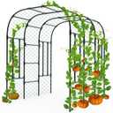 Garden Arch Trellis - 69"L*71"W*87"H, Rust-Proof Grape Trellis with Thickened Steel Pipe, Garden Arch Trellis for Climbing Plants Outdoor, Tunnel Trellis for Cucumber, pumpkin,Squash, Melon