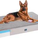 Veehoo Orthopedic Memory Foam Dog Bed, 7 Inch Thick Extra Large XXL Dog Bed for Senior Dogs with Ultra-Soft Fluffy Surface, Waterproof Liner, Removable Washable Cover and Non-Slip Bottom, 52"x36"x7" (Grey)